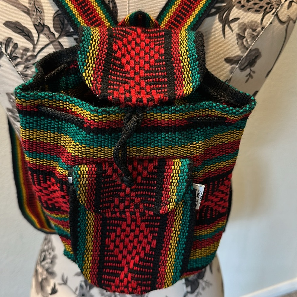 Colorful Mexican Embroidered Mini Backpack